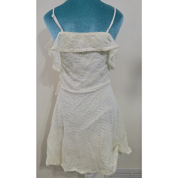 Love Fire Dress Womens Large White Lace Dress Fair\y Cottagecore Whimsical Dress - Picture 2 of 11